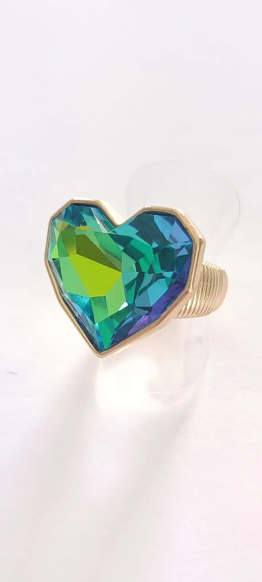 Anillo Corazón Cristal