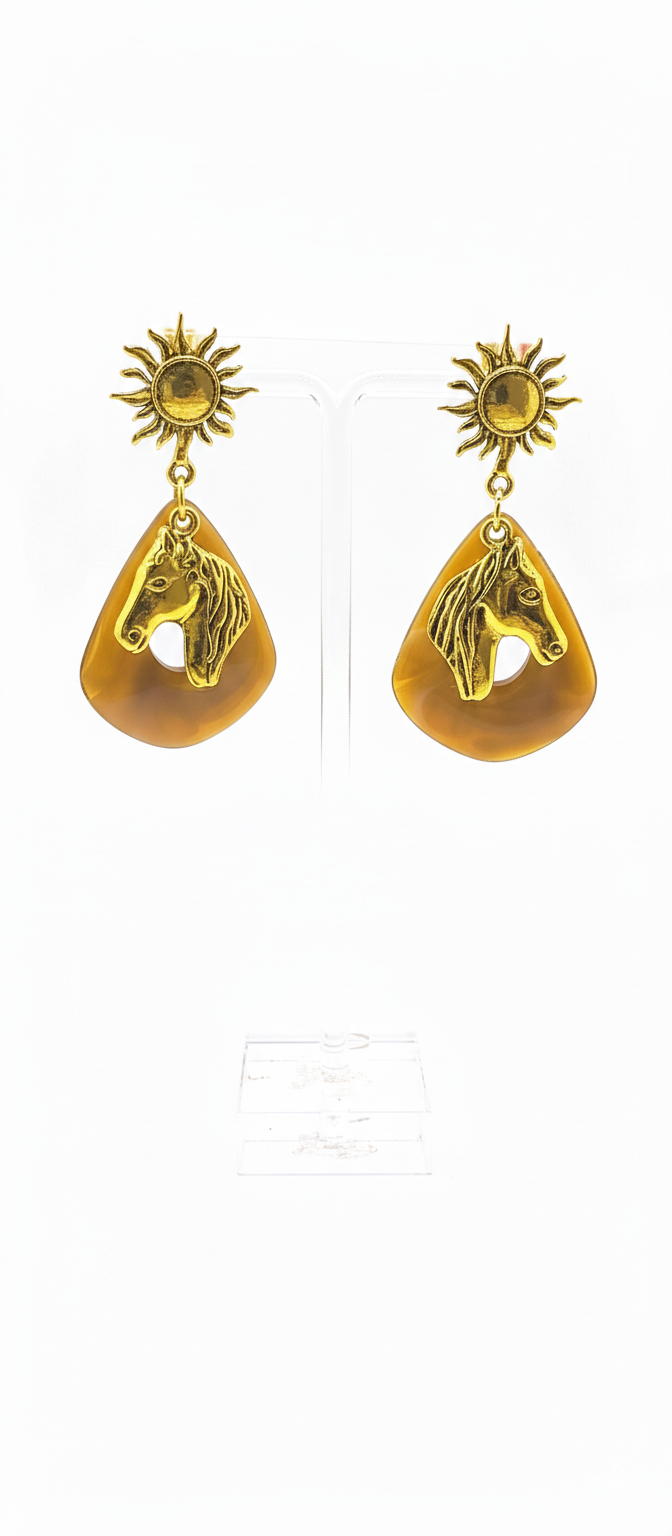 Pendientes "Sol y Corcel"