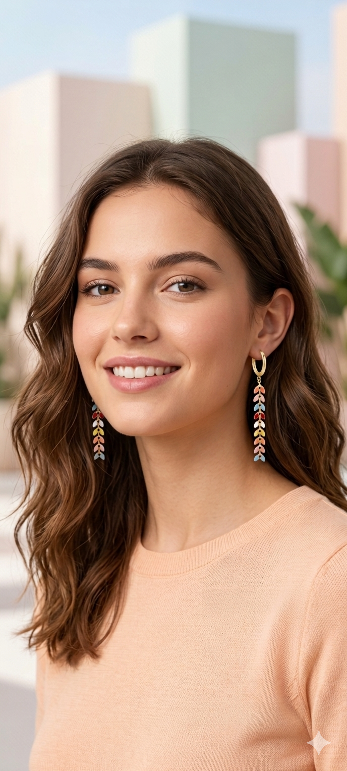 Pendientes "Cascada Arcoíris" - Imagen 2