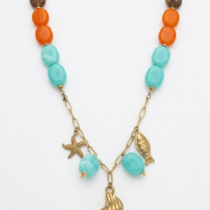 Collar "Coral & Turquesa