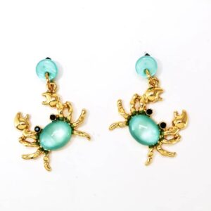 pendientes "Cangrejo Aqua"